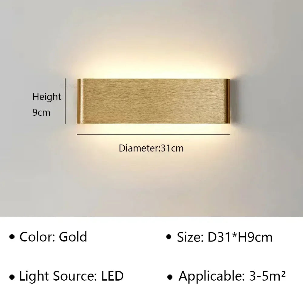 Contemporary LED Wall Light with Soft Warm Glow