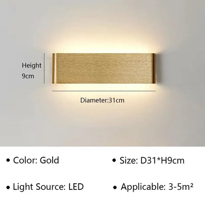 Contemporary LED Wall Light with Soft Warm Glow