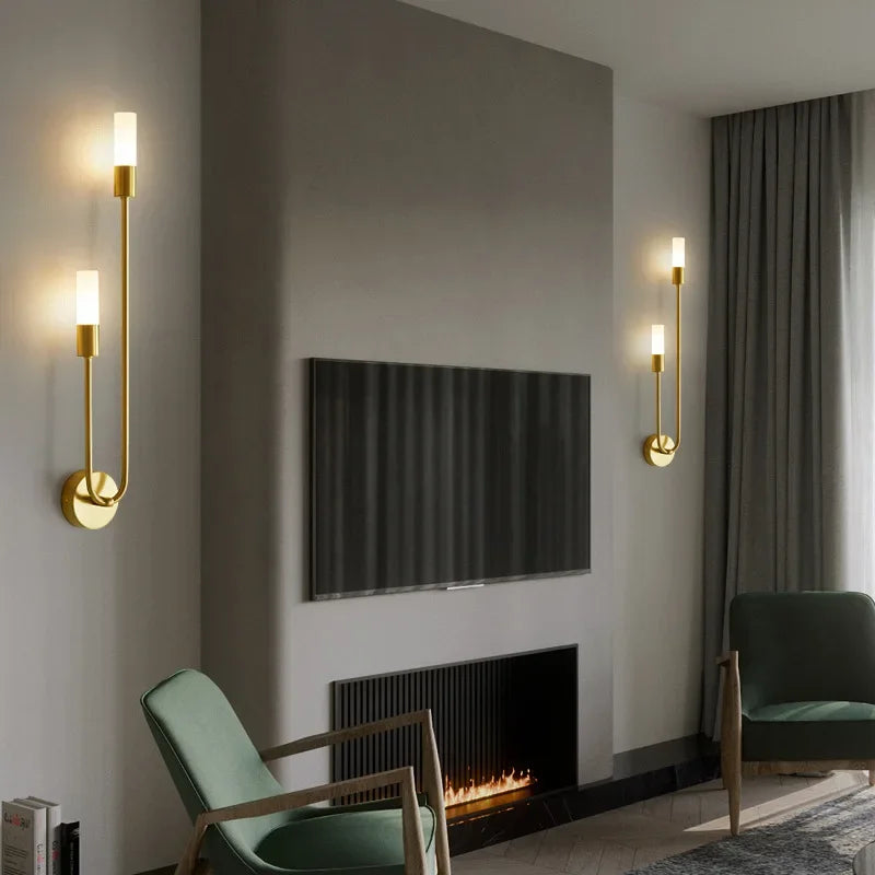 Elegant Gold LED Sconce Light