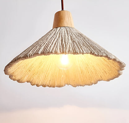 Simple Cream Hanging Pendant Light Fixture