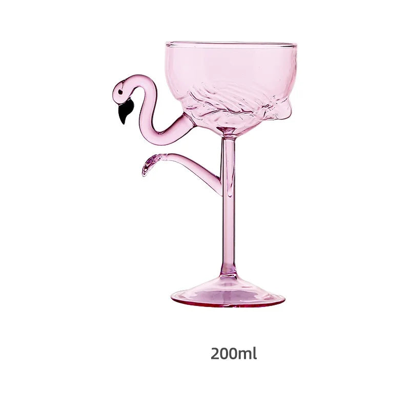Colorful Flamingo Clear Drinking Party Glasses - Cofik