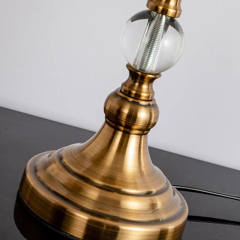 Classic Brass Crystal Table Lamp
