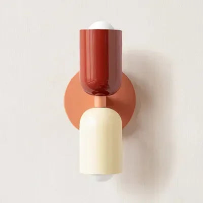 Simple White LED Wall Light Double Heads
