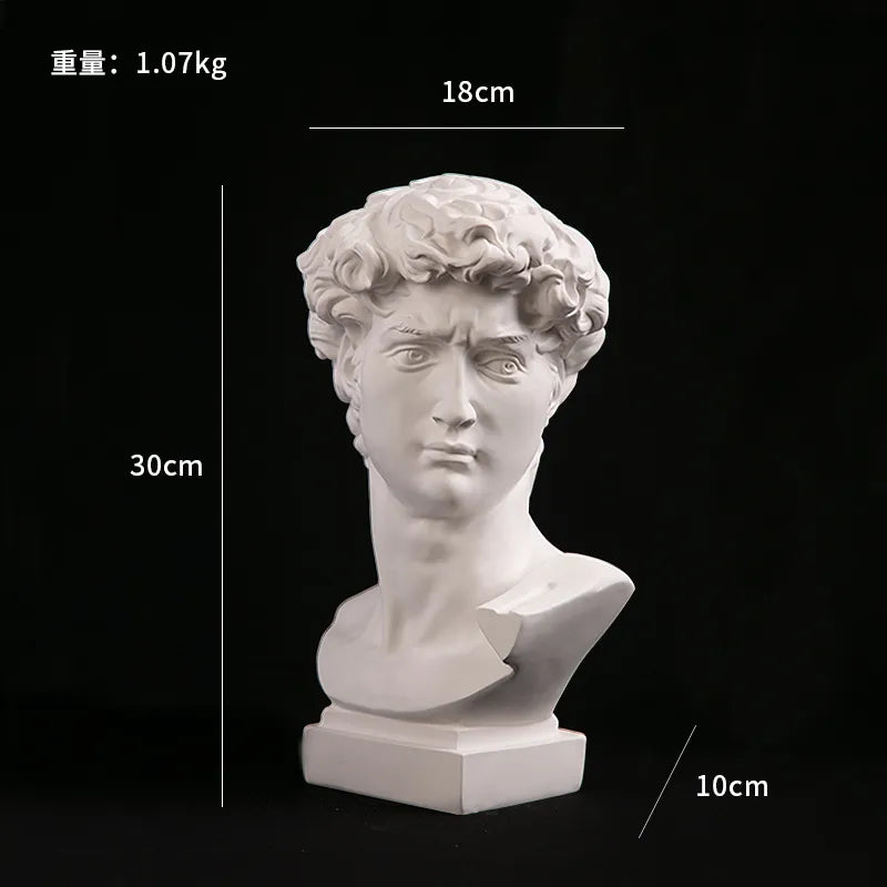 Modern Abstract Resin Bust Sculpture Decor