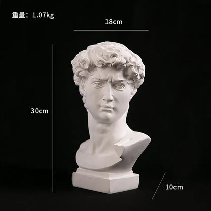 Modern Abstract Resin Bust Sculpture Decor
