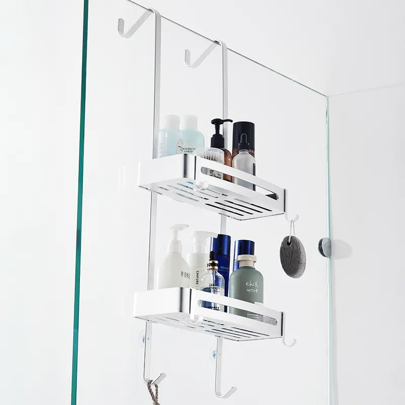 Easy Install Shower Storage Double Tier Shelf