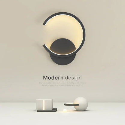 Simple LED Wall Light - Sleek Black White Gold Lamp - Cofik