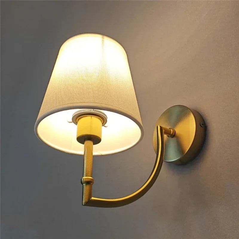 Simple Elegant Wall Light with Fabric Shade