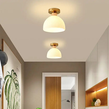 Modern Glass LED Hallway Ceiling Light Fixture