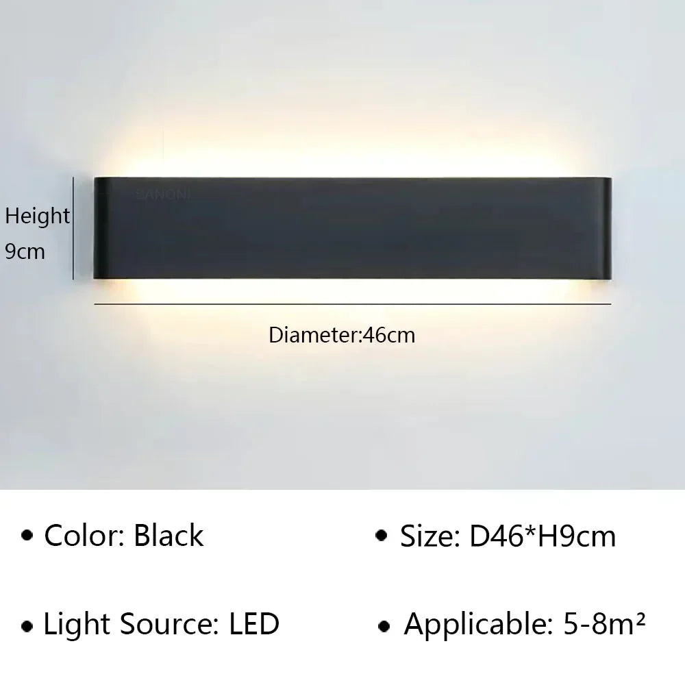 Contemporary LED Wall Light with Soft Warm Glow