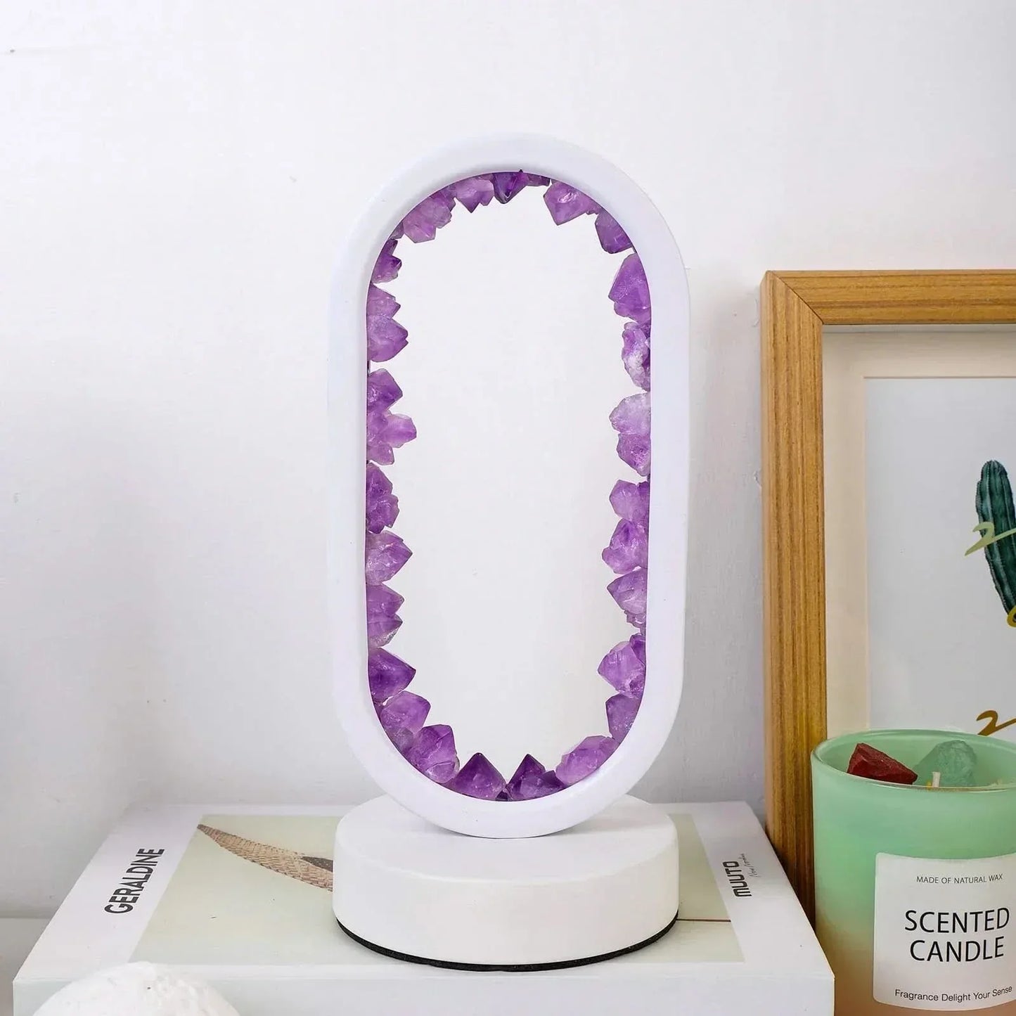 Calming Purple Gemstone Table Lamp
