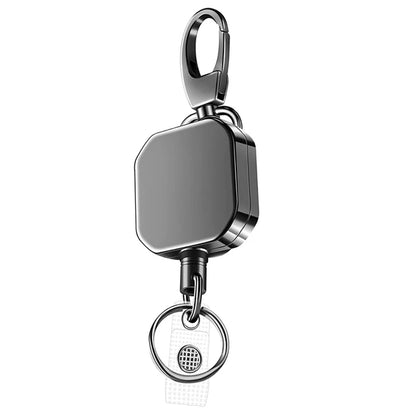 Compact Metal Clip Keychain with Durable Steel Rope - Cofik
