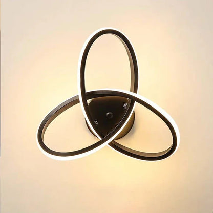 Stylish Black White LED Wall Light with Remote