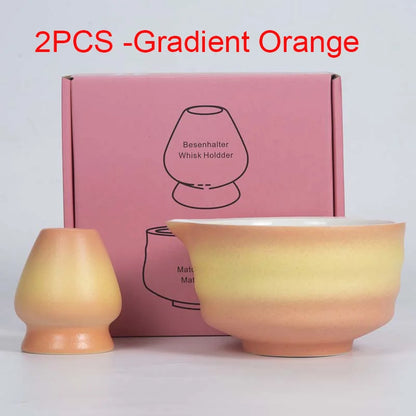 Premium Green Tea Starter Kit Bamboo Ceramic Set