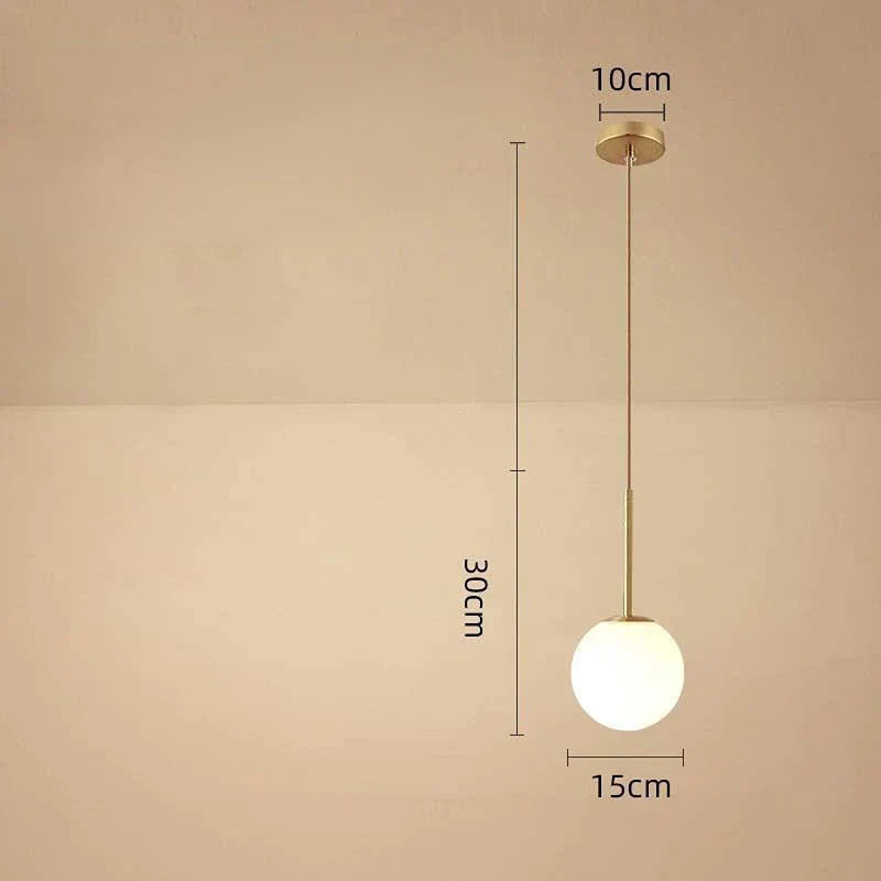 Sleek Glass Globe Pendant Lighting Fixture - Cofik
