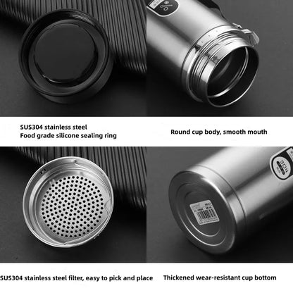 Insulated Stainless Steel Travel Mug with LED Temp Screen