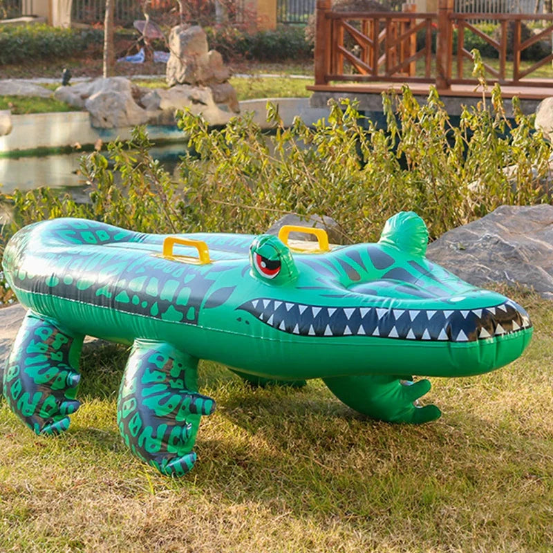 Fun Inflatable Crocodile Pool Float for Kids and Adults