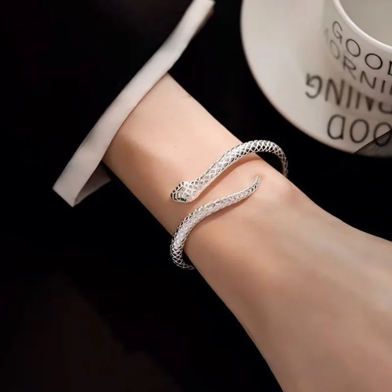 Flexible Snake Style Open Cuff Bracelet