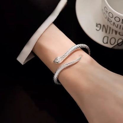 Flexible Snake Style Open Cuff Bracelet