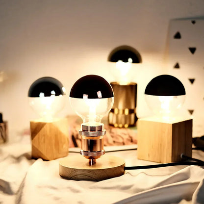 Classic LED Desk Lamp with Wood Base
