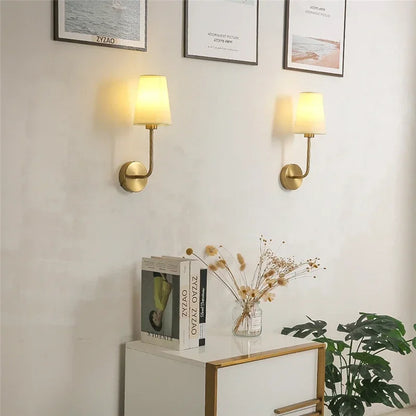 Simple Elegant Wall Light with Fabric Shade