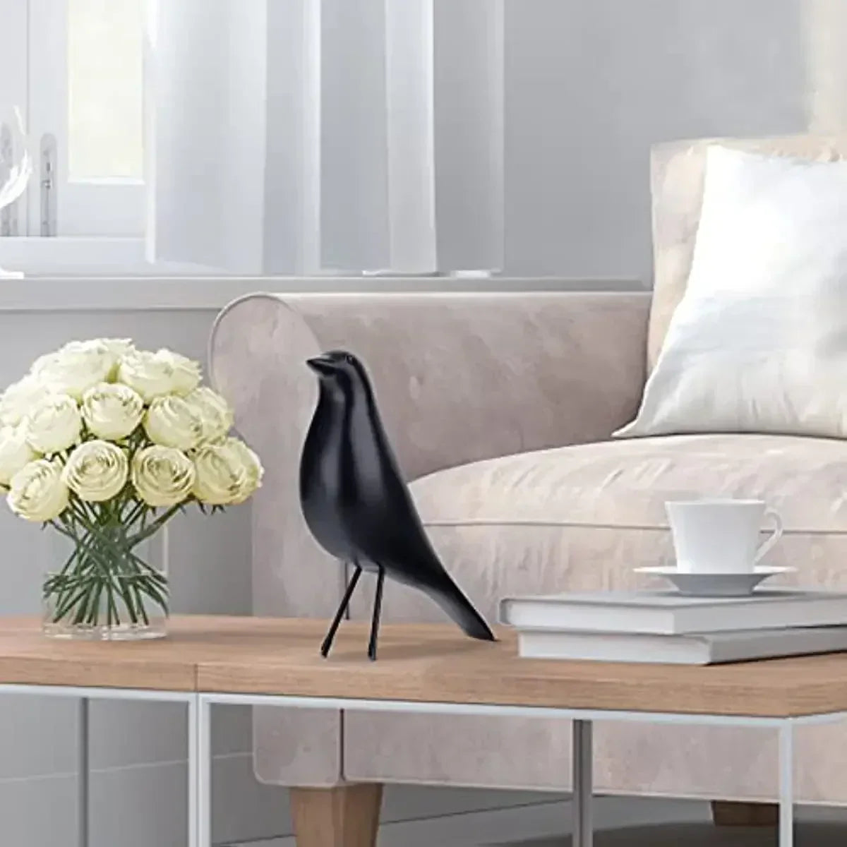 Decorative Bird Figurine Resin Sculpture