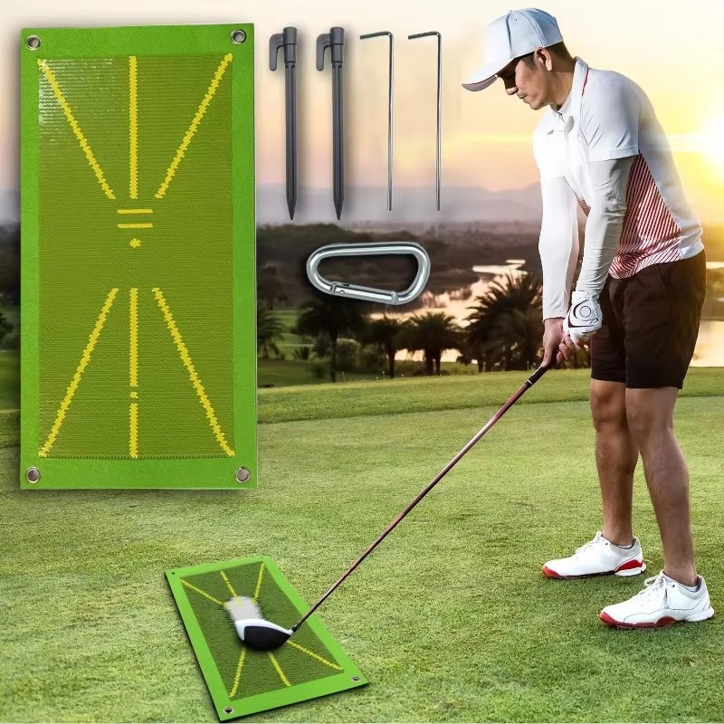 Golf Practice Mat for Improved Swing and Ball Strike