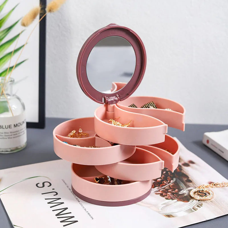 Spinning Stackable Jewelry Display Case