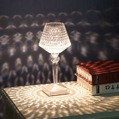 Sparkling Crystal Desk Lamp with USB Recharge