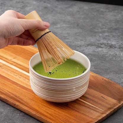Traditional Japanese Matcha Tea Set 6 Piece Ceramic Bowl