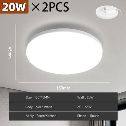 Bright Round LED Ceiling Light 18-72W