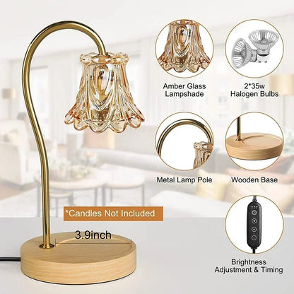 Petite Floral Electric Candle Light Lamp