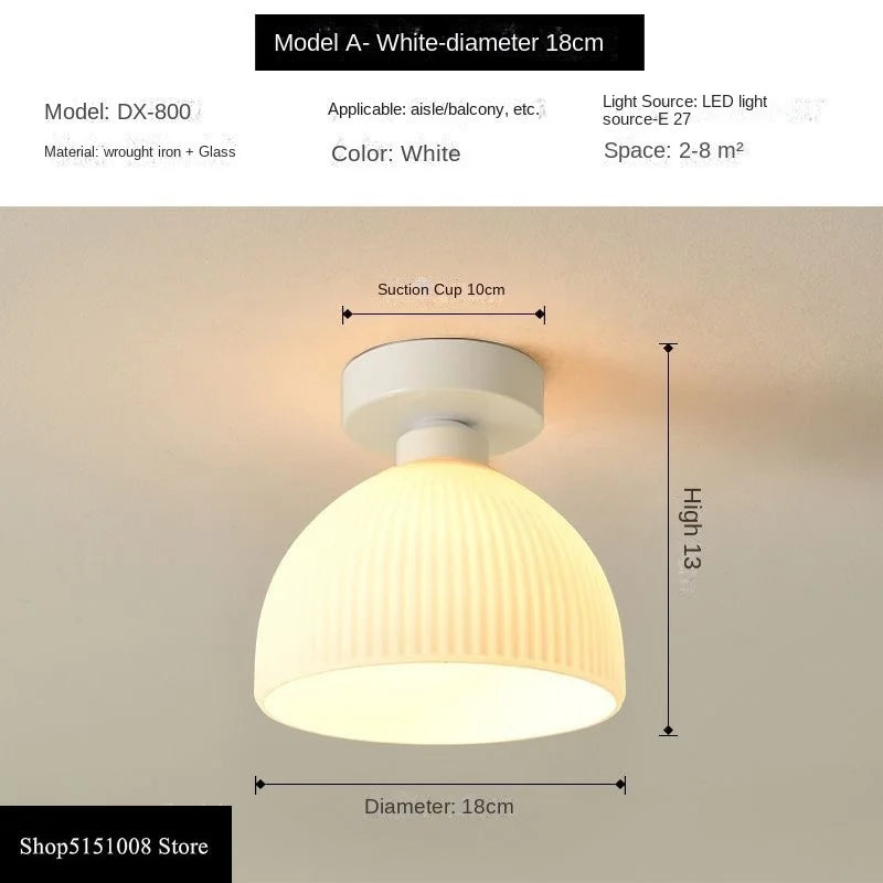 Modern Glass LED Hallway Ceiling Light Fixture
