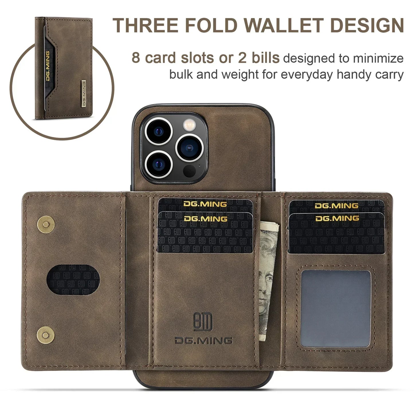 Phone Case with Removable Wallet for iPhone