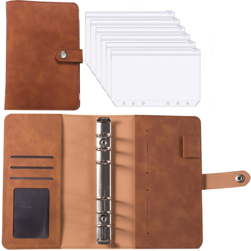 Premium Leather Wallet Notebook Planner Organizer
