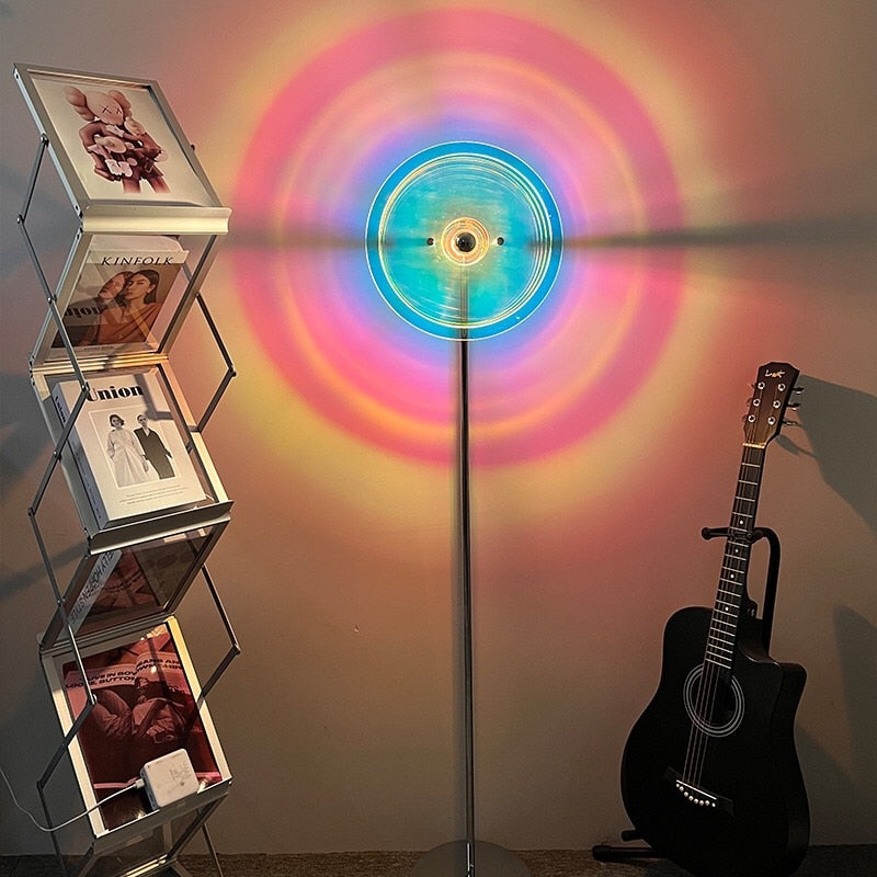 Colorful Rainbow Glass Table Light