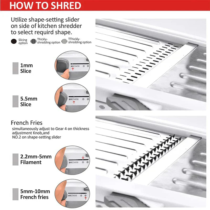 Premium 18-in-1 Vegetable Mandoline Slicer Set