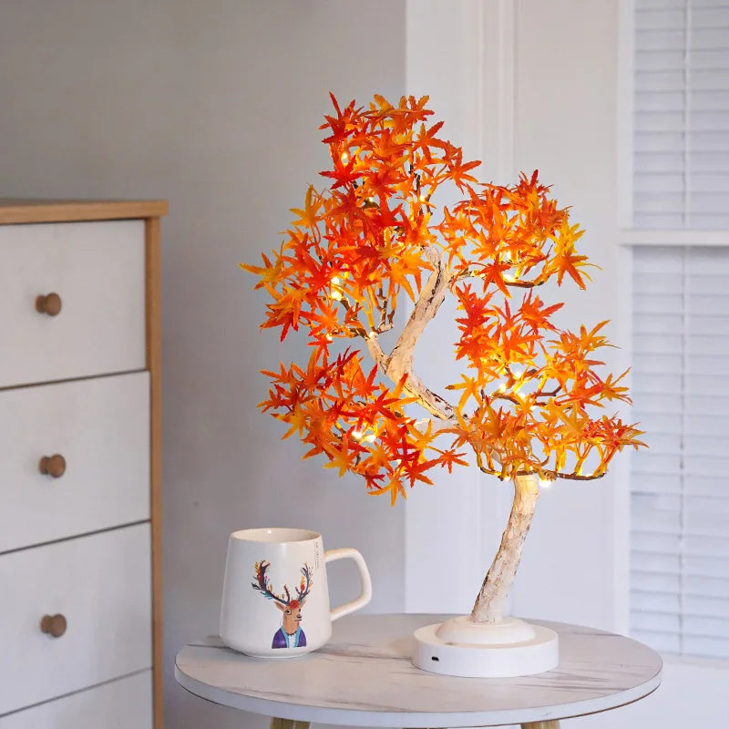 Warm LED Mini Tree Table Lamp for Home Decor