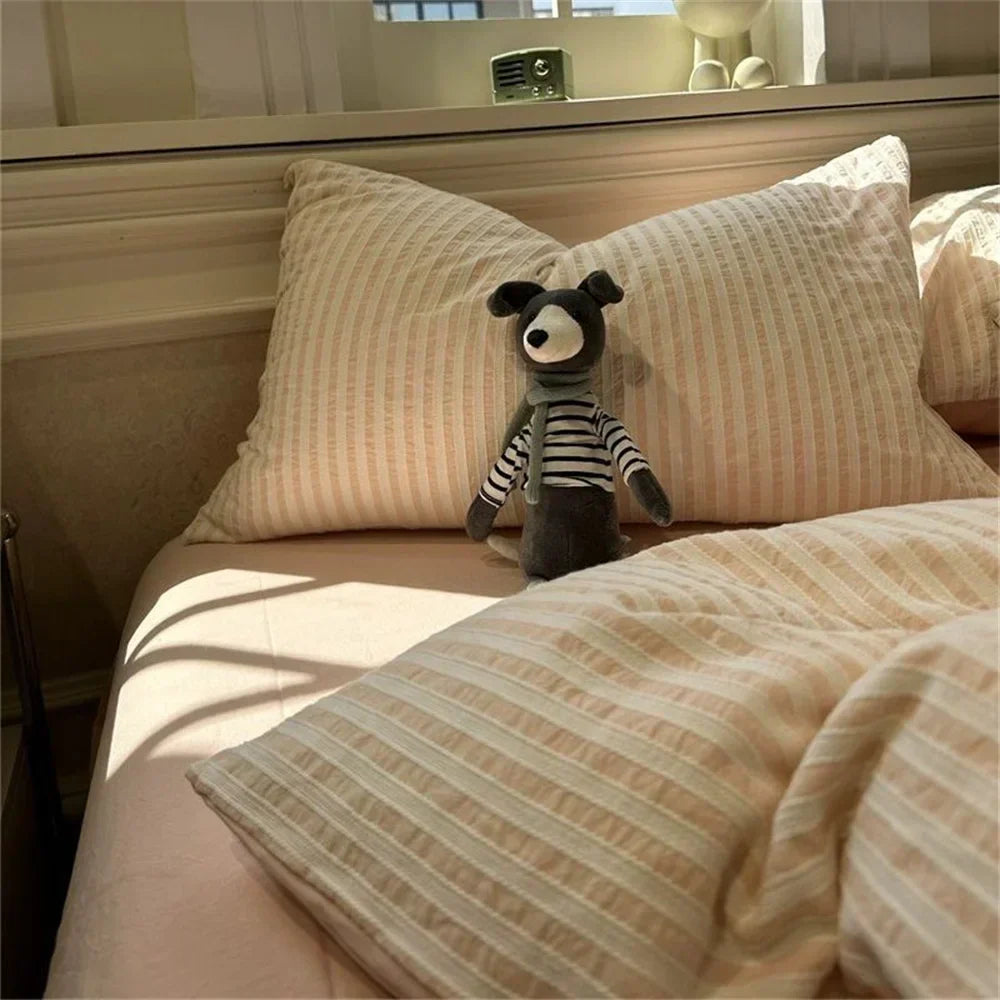 Simple Stripe Bedroom Comforter Set