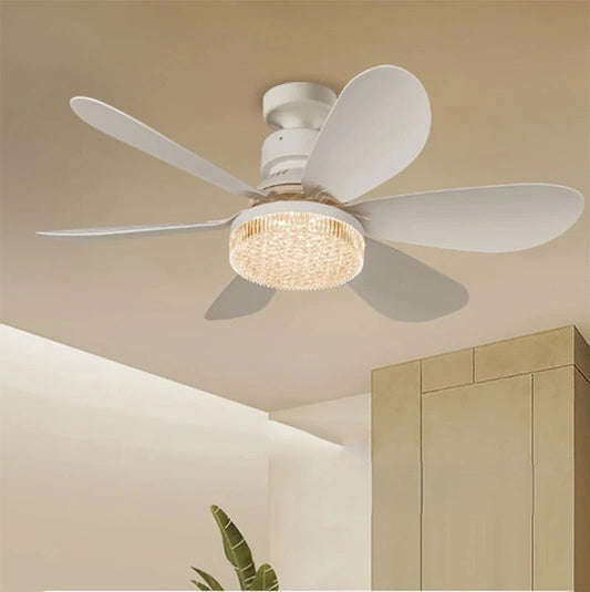 Stylish Floral LED Remote Ceiling Fan Light - Cofik