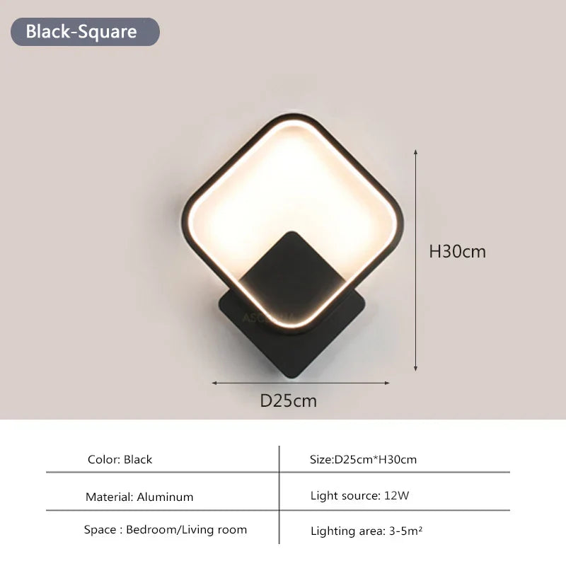 Contemporary Round LED Wall Light