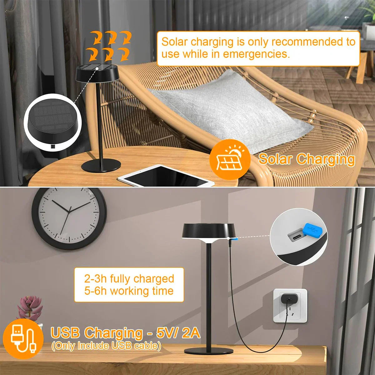 Wireless Outdoor Solar LED Table Lamp
