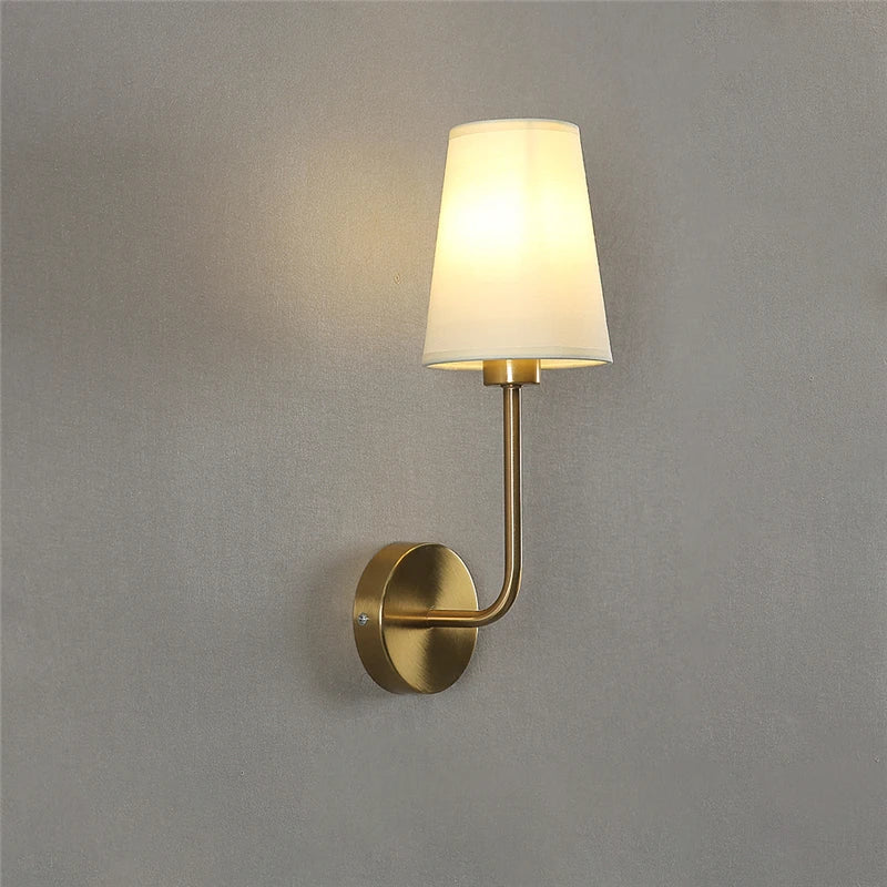 Simple Elegant Wall Light with Fabric Shade
