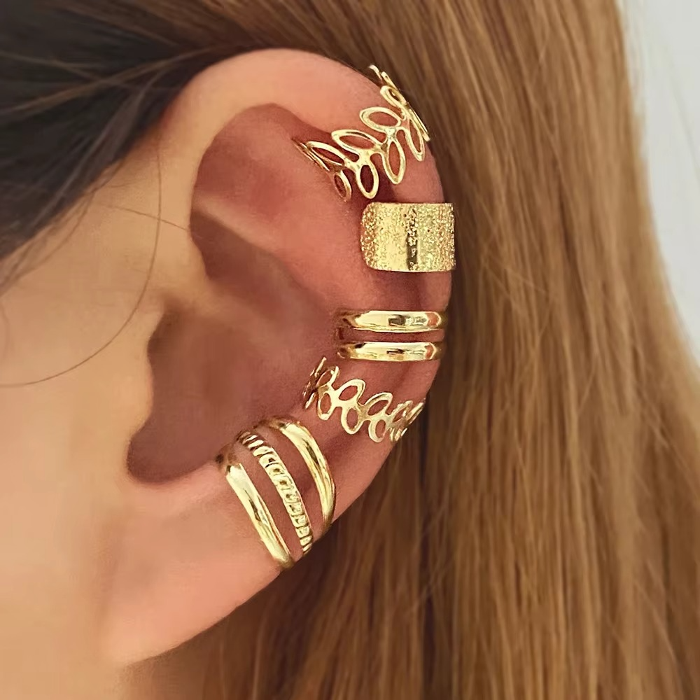 Luxury Gold Tone Clip On Earrings for Women - Cofik