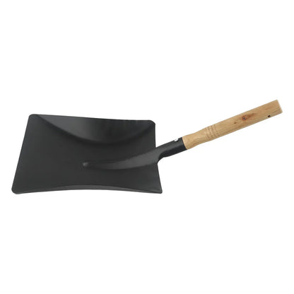 Heavy Duty Metal Fireplace Shovel with Wood Handle