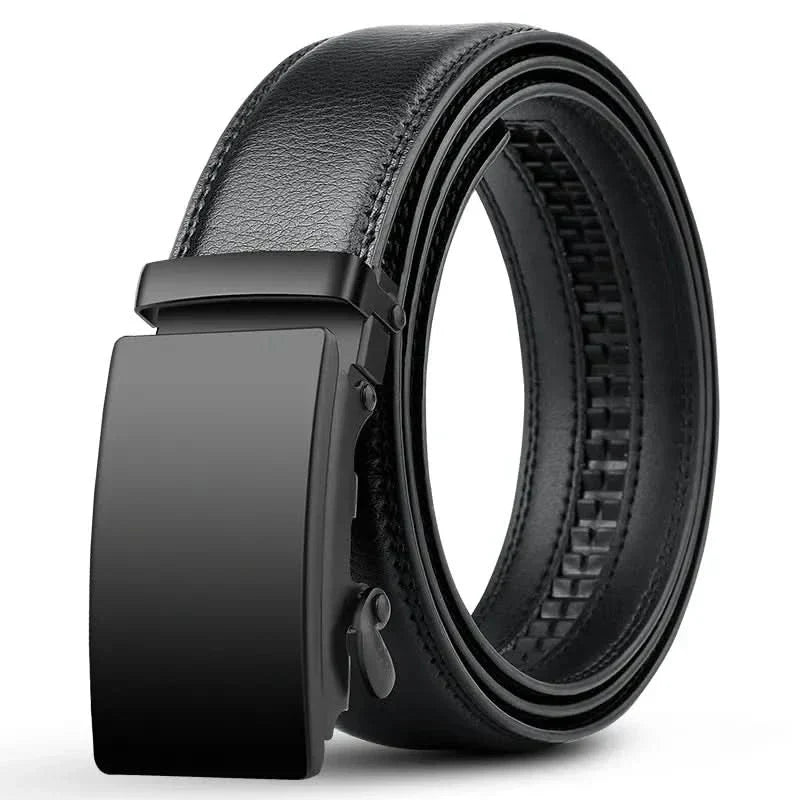 Men's Genuine Leather Belt - Auto Buckle, High Quality
