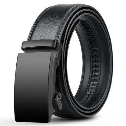 Men's Genuine Leather Belt - Auto Buckle, High Quality