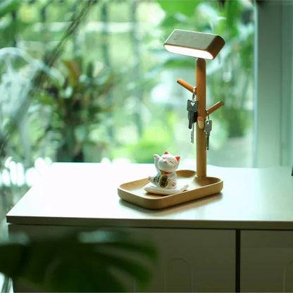 Stylish Adjustable Desk Lamp with Shelf