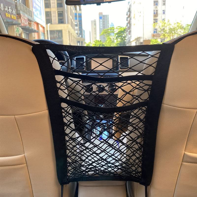Car Safety Net with Pet Storage Compartment