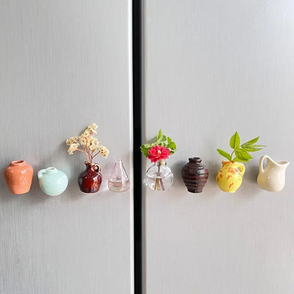 Small Adhesive Flower Vase Decoration